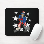 Abraham Lincoln Spelen Hockey Fun 4th of July Hoc Muismat (Met muis)
