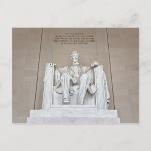 Abraham Lincoln-standbeeld Briefkaart