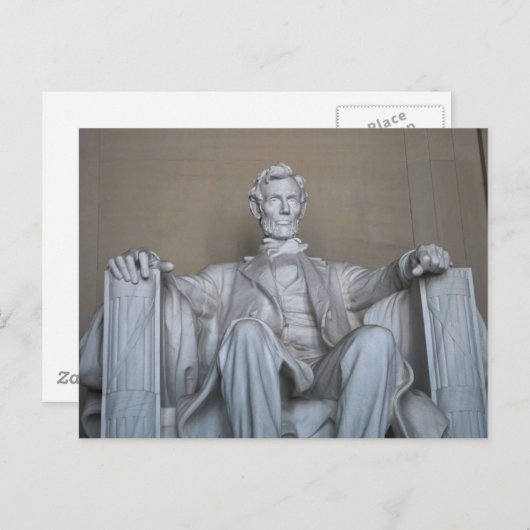 Abraham Lincoln standbeeld Briefkaart (Voorkant / Achterkant)