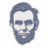 Abraham Lincoln Stars Portrait US President Sticker (Voorkant)