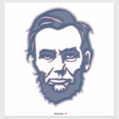 Abraham Lincoln Stars Portrait US President Sticker (Vel)