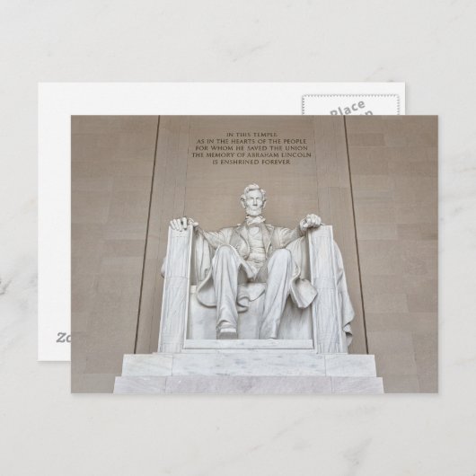 Abraham Lincoln Statue Briefkaart (Voorkant / Achterkant)