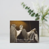 Abraham Lincoln Statue Facts, Washington DC Briefkaart (Staand voorkant)