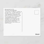 Abraham Lincoln Statue Facts, Washington DC Briefkaart (Achterkant)