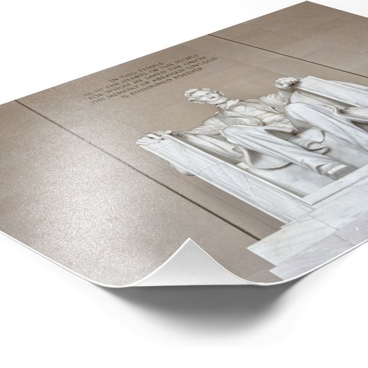 Abraham Lincoln Statue Foto Afdruk (Hoek)