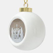Abraham Lincoln Statue Keramische Bal Ornament (Rechts)