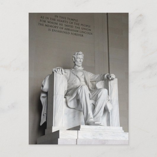 Abraham Lincoln Statue Lincoln Memorial Washington Briefkaart (Voorkant)