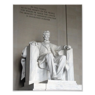 Abraham Lincoln Statue Lincoln Memorial Washington Foto Afdruk