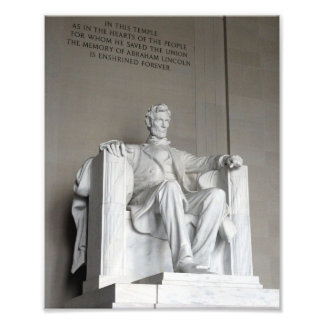 Abraham Lincoln Statue Lincoln Memorial Washington Foto Afdruk