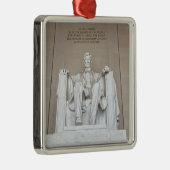 Abraham Lincoln Statue Metalen Ornament (Rechts)