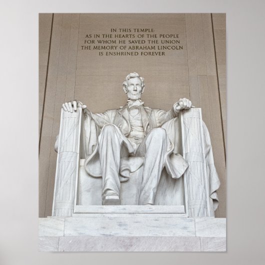 Abraham Lincoln Statue Poster (Voorkant)