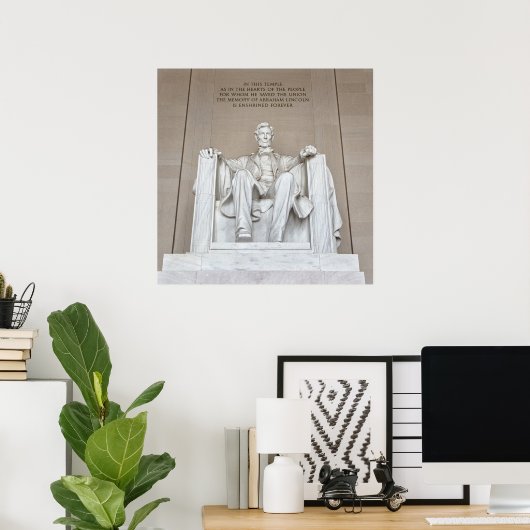 Abraham Lincoln Statue Poster (Thuiskantoor)