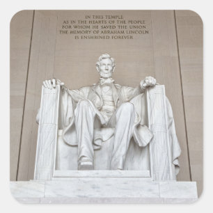 Abraham Lincoln Statue Vierkante Sticker