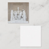 Abraham Lincoln Statue Vierkante Visitekaartje (Voorkant / Achterkant)