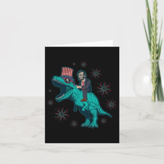 Abraham Lincoln T Rex dinosaurus 4 juli Amerika Kaart (Voorkant)