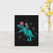 Abraham Lincoln T Rex dinosaurus 4 juli Amerika Kaart (Gele Bloem)