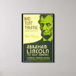 Abraham Lincoln The Great Commoner Canvas Afdruk