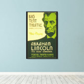 Abraham Lincoln The Great Commoner Canvas Afdruk (Insitu (Houten vloer))