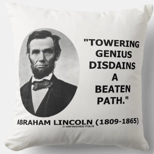 Abraham Lincoln Torenhoge Genie Veracht Verslagen Kussen
