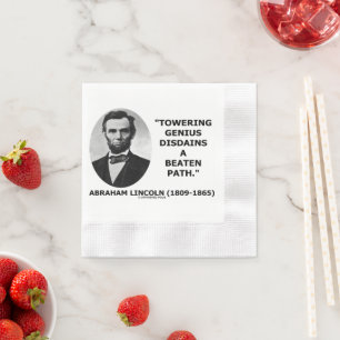 Abraham Lincoln Towerende Genie Veracht Verslagen Servet