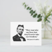 Abraham Lincoln Troll Quote Briefkaart (Staand voorkant)