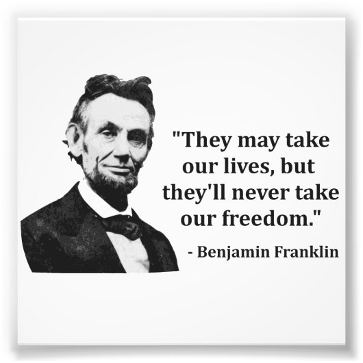 Abraham Lincoln Troll Quote Foto Afdruk (Voorkant)