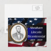 Abraham Lincoln tweehonderdjarig jubileum Briefkaart (Voorkant / Achterkant)