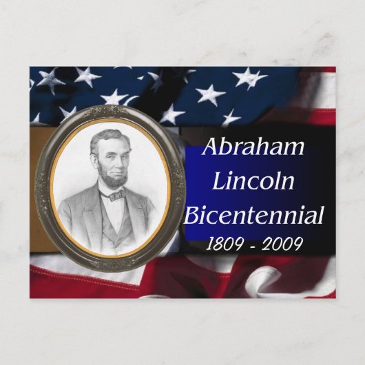 Abraham Lincoln tweehonderdjarig jubileum Briefkaart (Voorkant)