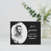 Abraham Lincoln tweehonderdjarig jubileum Briefkaart (Staand voorkant)