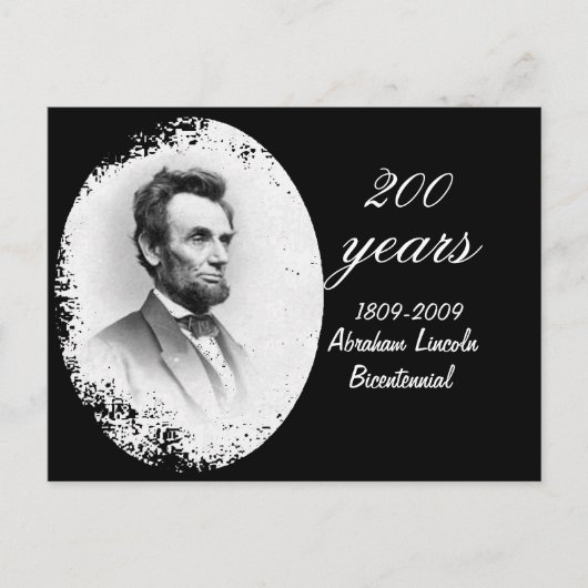 Abraham Lincoln tweehonderdjarig jubileum Briefkaart (Voorkant)