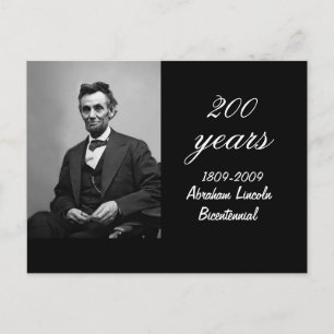 Abraham Lincoln tweehonderdjarig jubileum Briefkaart