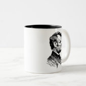 Abraham Lincoln Tweekleurige Koffiemok (Voorkant rechts)