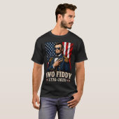 Abraham Lincoln Two Fiddy 2 Fiddy 250 Jubileum T-shirt (Voorkant volledig)