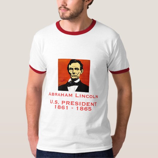 Abraham Lincoln US President T-shirt (Voorkant)