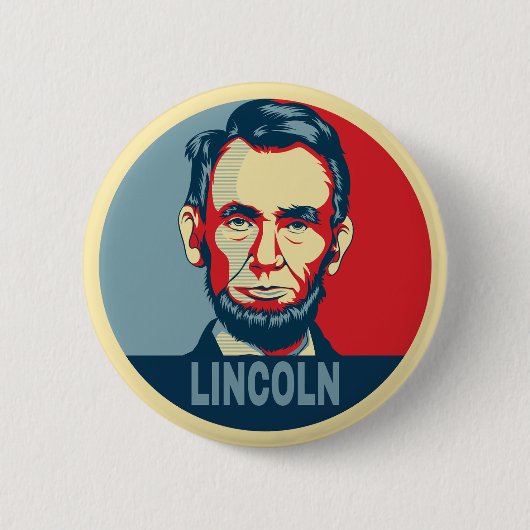 Abraham Lincoln USA President Hope Ronde Button 5,7 Cm (Voorkant)