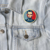 Abraham Lincoln USA President Hope Ronde Button 5,7 Cm (In situ)
