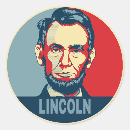 Abraham Lincoln USA President Hope Ronde Sticker (Voorkant)