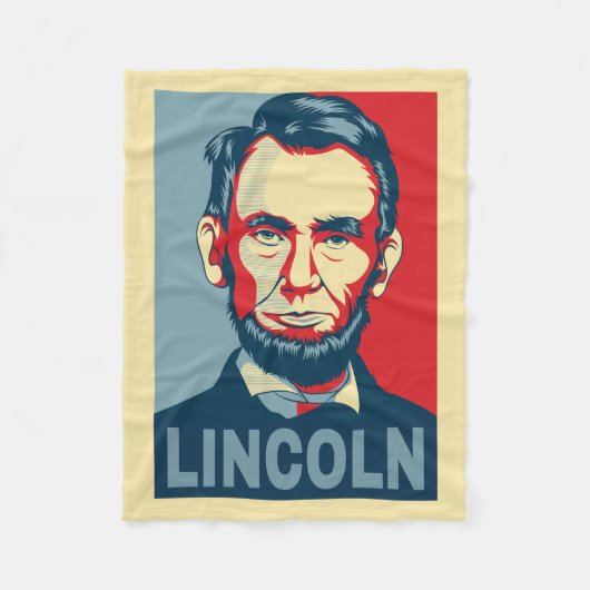 Abraham Lincoln USA President Hope Style Fleece Deken (Voorkant)