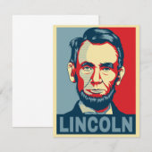 Abraham Lincoln USA President Hope Style Kaart (Voorkant / Achterkant)