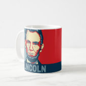 Abraham Lincoln USA President Hope Style Koffiemok (Voorkant links)