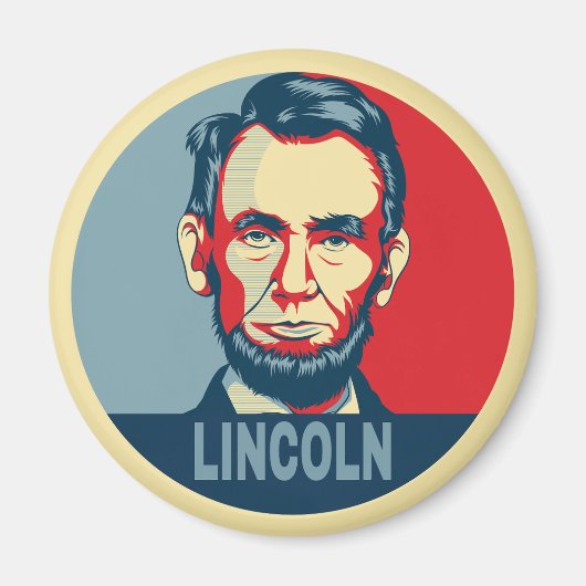 Abraham Lincoln USA President Hope Style Magneet (Voorkant)