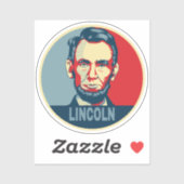 Abraham Lincoln USA President Hope Style Sticker (Vel)
