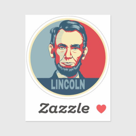 Abraham Lincoln USA President Hope Style Sticker (Vel)