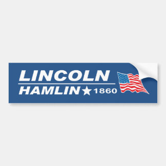 Abraham Lincoln - verkiezing Hannibal Hamlin 1860 Bumpersticker