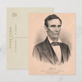 Abraham Lincoln Verkozen President 1860 Lithograaf Briefkaart