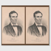 Abraham Lincoln Verkozen President 1860 Lithograaf Cadeaupapier (Vlak)