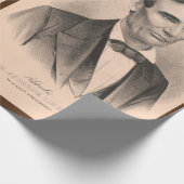 Abraham Lincoln Verkozen President 1860 Lithograaf Cadeaupapier (Hoek)