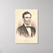 Abraham Lincoln Verkozen President 1860 Lithograaf Canvas Afdruk (Voorkant)