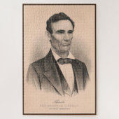 Abraham Lincoln Verkozen President 1860 Lithograaf Legpuzzel (Verticaal)