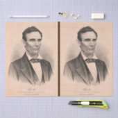 Abraham Lincoln Verkozen President 1860 Lithograaf Tissuepapier (Craft)